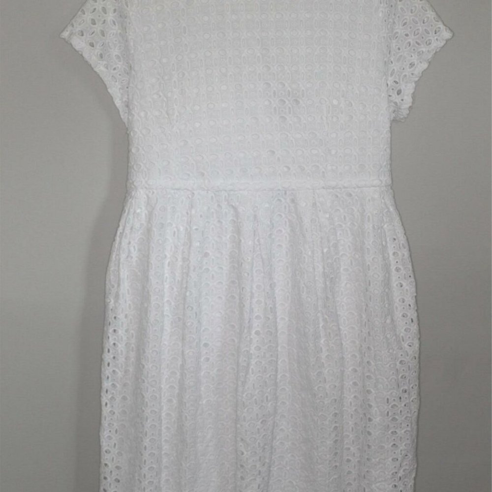 Lane Bryant Eyelet Midi Fit & Flare Dress H10673 - Picture 10 of 12